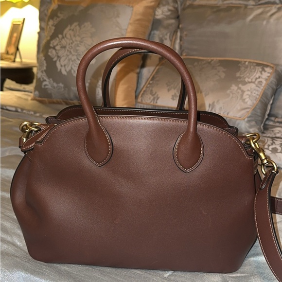Coach Dark Brown Leather Satchel - Picture 4 of 7